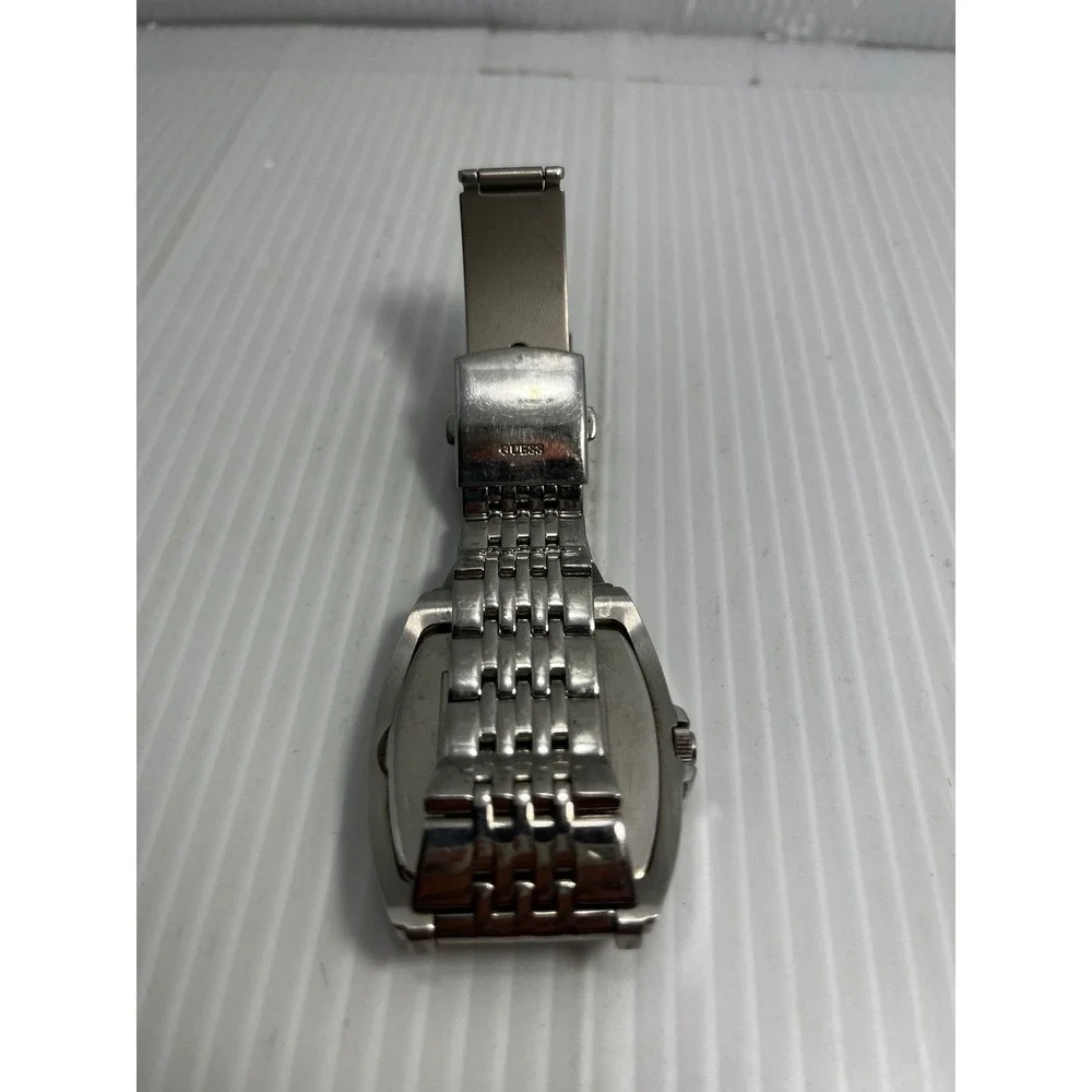 GUESS Men's Stainless Steel Watch Water Resistant Tonneau W10508G1(need battery)